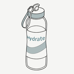 bottle of milk isolated on white