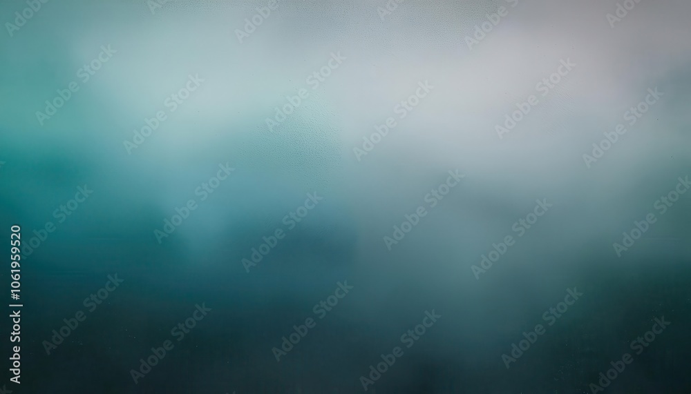 Poster dreamy aqua fog texture. soft gradient in hazy blue green tones for tranquil backgrounds, meditative