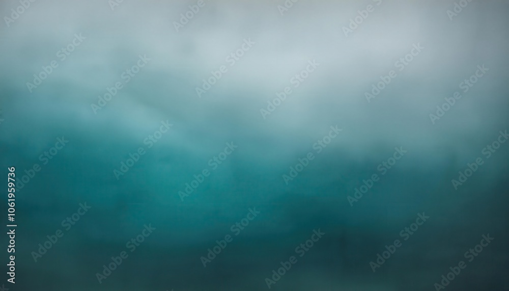 Aufkleber Dreamy Aqua Fog Texture. Soft Gradient in Hazy Blue Green Tones for Tranquil Backgrounds, Meditative Art, Atmospheric Design Elements, or Calm Nature Inspired Visual Themes