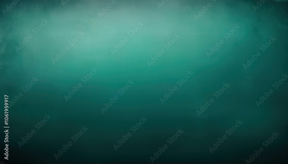 Poster abstract oceanic depths background. mysterious teal green gradient texture with soft haze effect, id