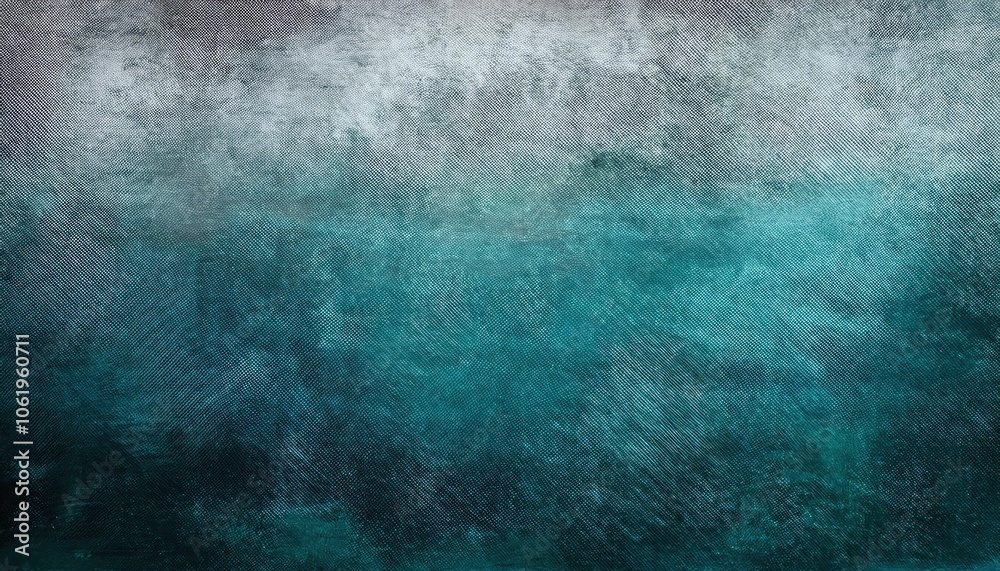 Aufkleber serene abstract aqua and teal gradient background with misty cloud like texture, perfect for calming