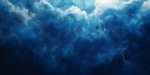 Fototapeta premium Dark blue white black grainy gradient background glowing light dark backdrop noise texture effect banner header poster design, Generative AI