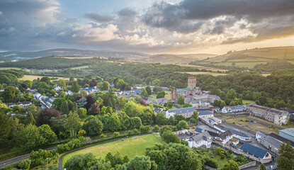 Aerial view of Buckfast Abbey, Buckfast, Devon