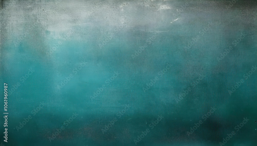 Aufkleber Serene Abstract Aqua and Teal Gradient Background with Misty Cloud Like Texture, Perfect for Calming Visuals, Minimalist Designs, or Nature Inspired Digital Art Projects