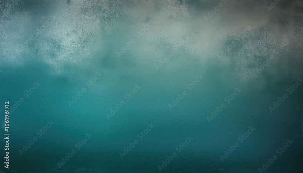 Aufkleber serene abstract aqua and teal gradient background with misty cloud like texture, perfect for calming