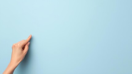 Explore creative possibilities by pointing toward a blank canvas for innovative ideas and designs