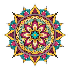 mandala vector art on white background