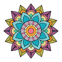 mandala vector art on white background