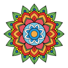 mandala vector art on white background