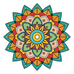 mandala vector art on white background