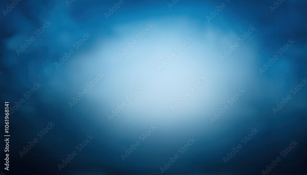 Poster abstract gradient background with soft blue and white glow, symbolizing calmness, serenity, and mini