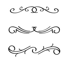 Ornamental divider hand drawn set