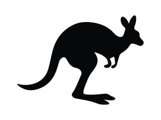 Kangaroo silhouette vector illustration art