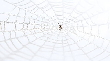 Obraz premium Nature's Artistry: A Close-Up of a Spider Web and Its Creator