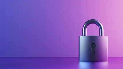 Fototapeta premium Secure Lock with Vibrant Background Colors