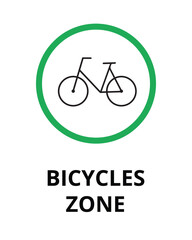 Bicycle Zone Sign Design for Bike Friendly Areas and Cycling Spaces