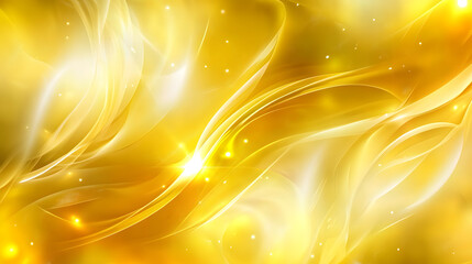 Yellow abstract light beams with glowing edges.