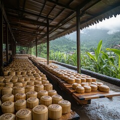 Innovative sustainable bamboo processing facility harnessing natural fibers for eco-friendly production