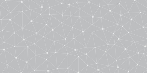 Abstract geometric background with connecting dots and lines with low poly triangle shapes. Polygonal Mesh Background Vector design digital technology concept Global network connection data structure. © Kainat 