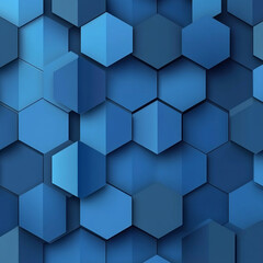 Fototapeta premium A close-up of a blue hexagonal pattern, showing a unique perspective on geometry and design