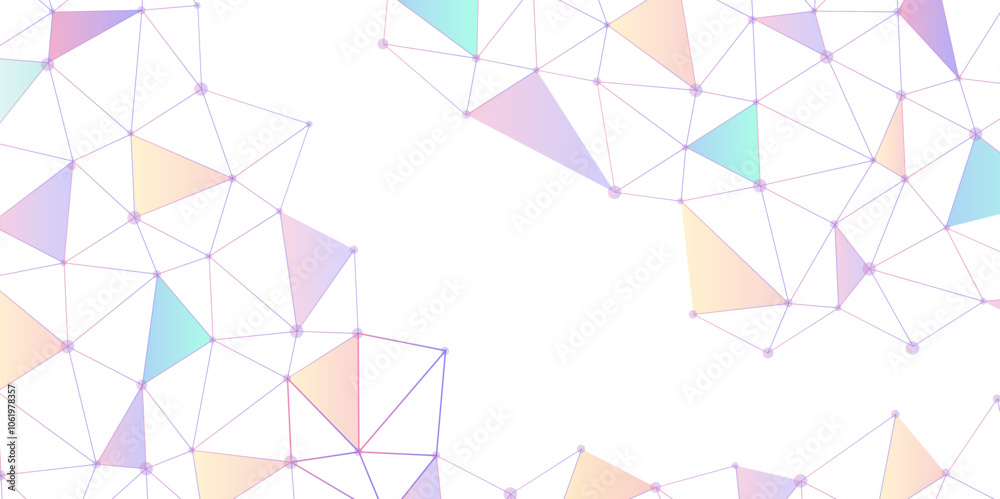 Poster Abstract geometric polygonal background shape pattern and molecular design  Network connection structure. Communication and web concept digital net web line Big data visualization, vector illustration
