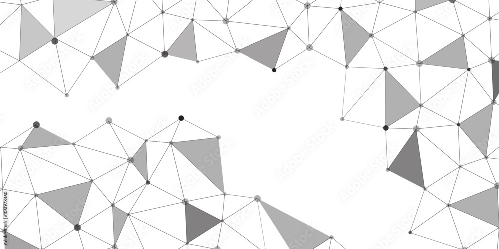 Poster Abstract geometric polygonal background shape pattern and molecular design  Network connection structure. Communication and web concept digital net web line Big data visualization, vector illustration