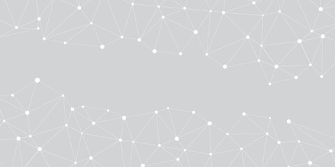 Abstract geometric background with connecting dots and lines with low poly triangle shapes. Polygonal Mesh Background Vector design digital technology concept Global network connection data structure. © Kainat 