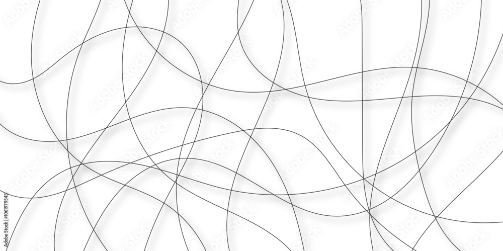 Poster White abstract background with black diagonal lines and shadows. modern random pattern line stroke transparent background. Simple gold scribble line backdrop Minimal style website banner design.