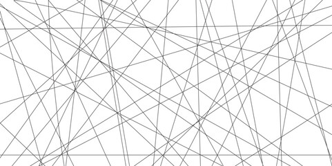 Abstract white background with random lines. abstract lines in black tone of many squares and rectangle shapes on white background. A beautiful Chaotic line seamless pattern., Vector illustration.