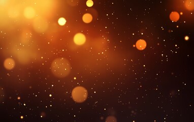 A blurred background featuring golden bokeh lights against a warm, dark backdrop, creating a festive ambiance.