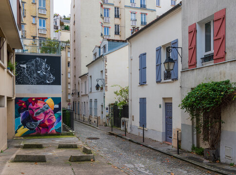 Street art, La Butte aux cailles, 13&egrave;me arrondissement, Paris, France