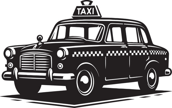 recommend clip art: Taxi cab car silhouette vector illustration isolated on a white background