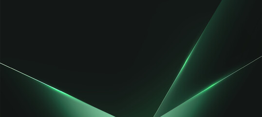 Naklejka premium green and black abstract polygon luxury background vector,technology innovation background