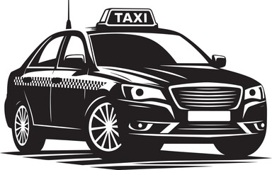 Taxi cab car silhouette vector illustration isolated on a white background © Md Hasan