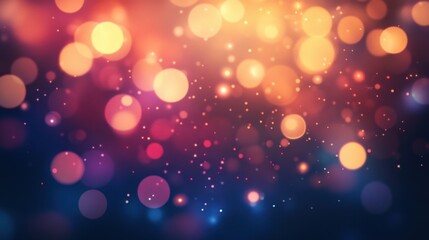 Colorful Bokeh Lights with Soft Focus Background