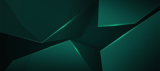 green and black abstract polygon luxury background vector,technology innovation background