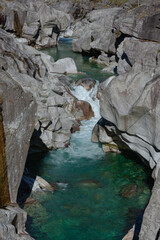stones in the verzasca river valley 