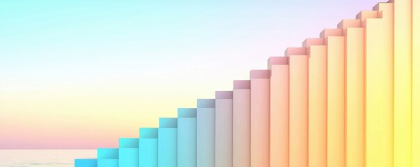 Obraz premium Gradient Business Strategy Graph Visualization