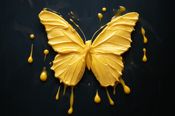 Butter shaped into butterfly