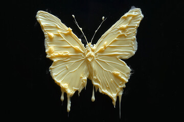 Butter shaped into butterfly