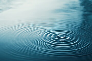 Rainy day background. Raindrops creating circular patterns on the water's surface