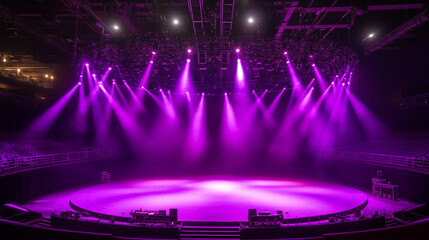 Purple Stage Lights Concert Venue Performance Background
