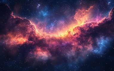 Fototapeta premium Majestic heavenly sky showcasing brilliant hues and ethereal light, illustrating the oneness concept through peace and spiritual connection