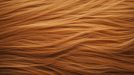 Fototapeta premium Close-up of beautiful flowing hair strands, showcasing vibrant orange tones in a smooth texture, highlighting intricate details against a neutral backdrop.