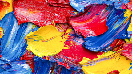Vibrant Abstract Painting with Swirling Colors