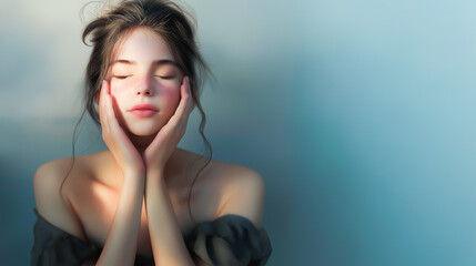 Serene Portrait of a Woman in Soft Light