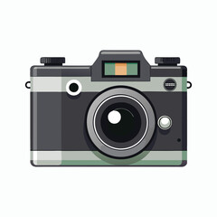 mirrorless camera on white background