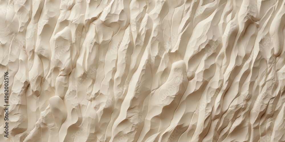 Wall mural textured abstract background of intertwined lines and curves in a creamy beige color