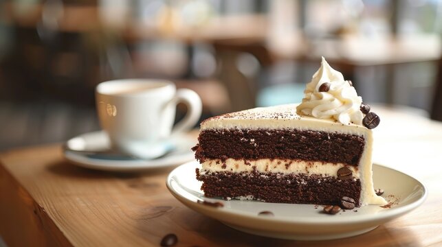 Cake and java on the table