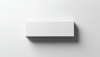Crisp white box with smooth edges, centered on a white background, minimal shadows, highquality mockup for branding